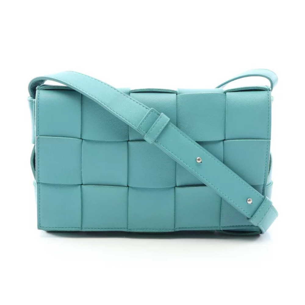 Bottega Veneta Maxi Intrecciato Cassette Shoulder Bag Leather Green